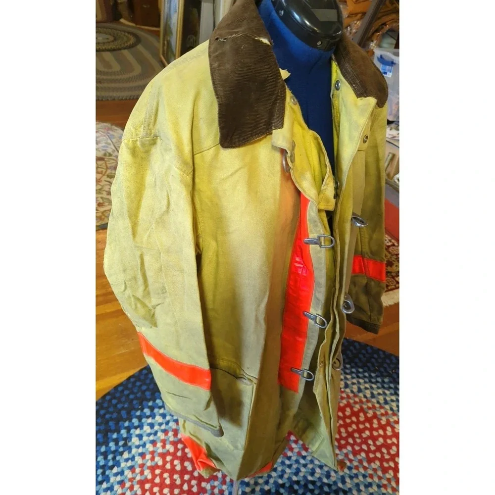 Vintage Retired Firefighter Turnout JACKET FIRE COAT USED‎ *SHELL ONLY* 48x40